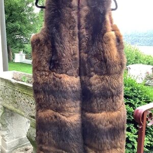 Luxurious Brown Fur Vest